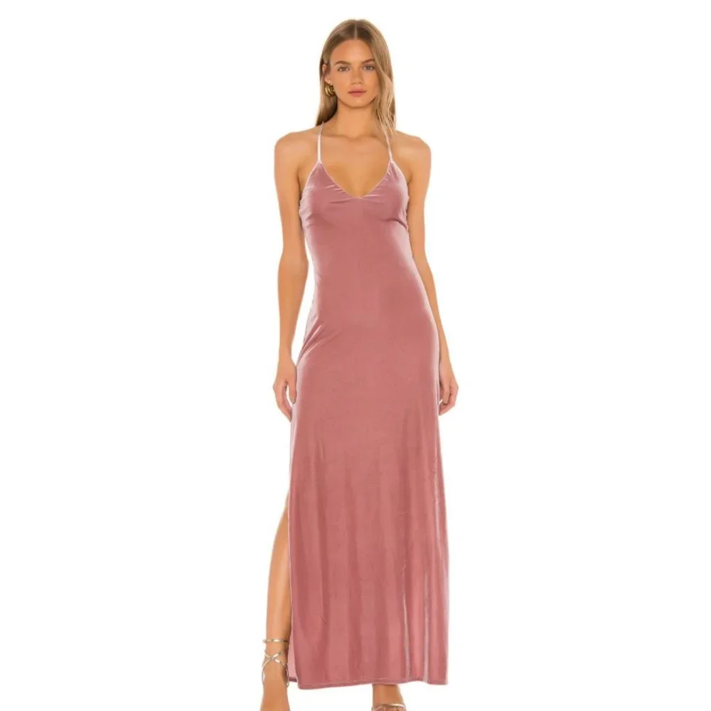 NEW NBD In The Deep Maxi Dress Pink Small E81 - Picture 1 of 9